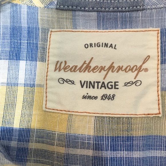 🍁Original Weatherproof Vintage plaid button down - Picture 4 of 8